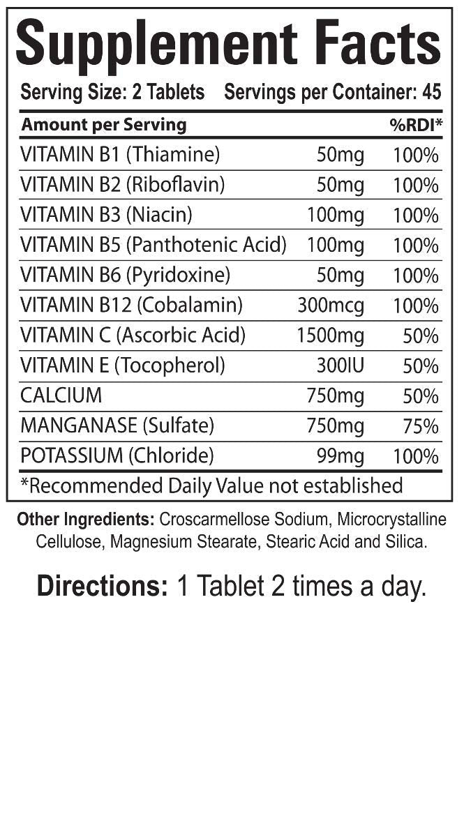Organic Farms Vitamins B Complex & Minerals - 90 Tablets - image 2