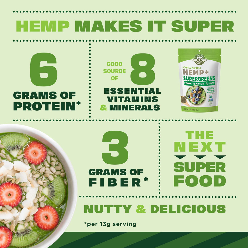 Manitoba Harvest Organic Hemp & Supergreens Powder - 7.5 oz - image 2