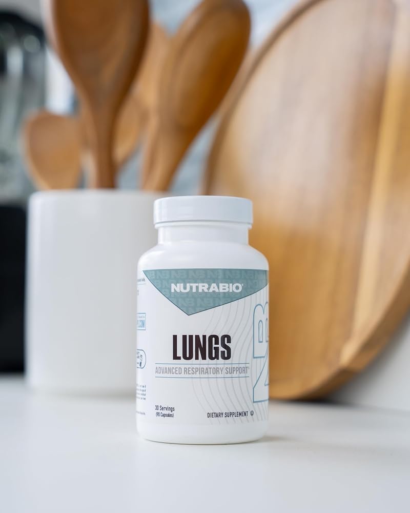 NutraBio Lungs Supplement Respiratory Support - 90 Capsules - image 5