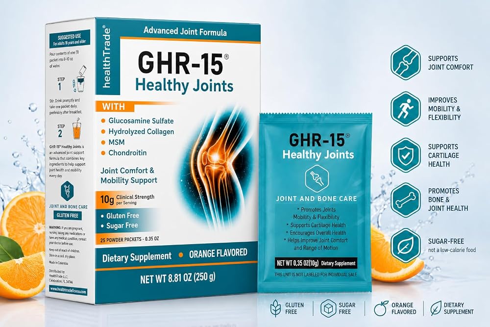GHR-15 Healthy Joints Collagen Peptides Joint Support - 8.81 oz - image 5