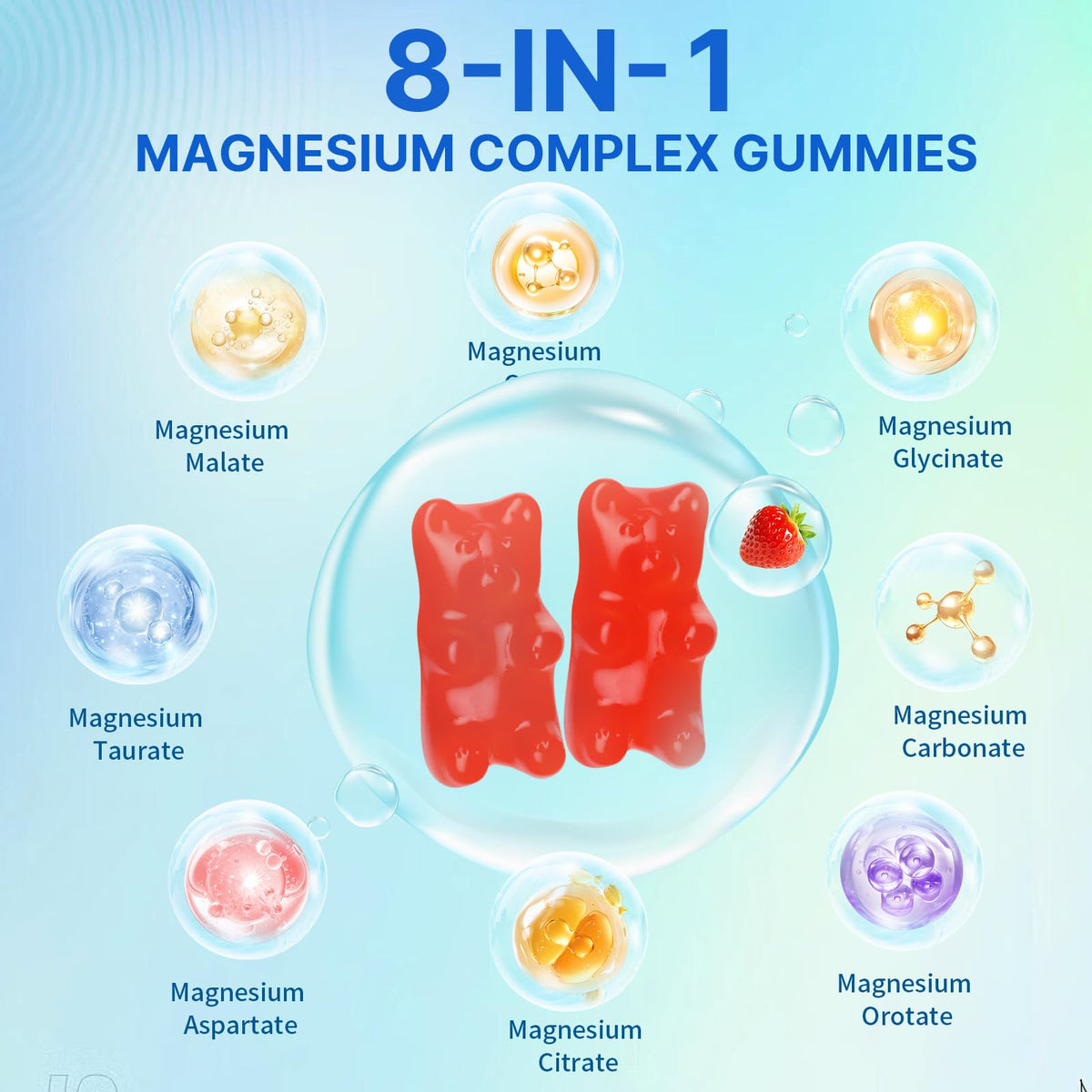 HUUAYAO Magnesium Complex Gummies - 120 Count - image 3