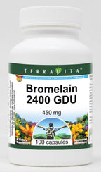 Terravita Bromelain 2400 GDU 450 mg - 100 Capsules