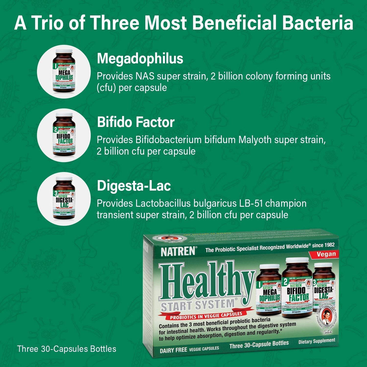 Natren Healthy Start System Dairy Free Probiotic - 60 Capsules - image 2