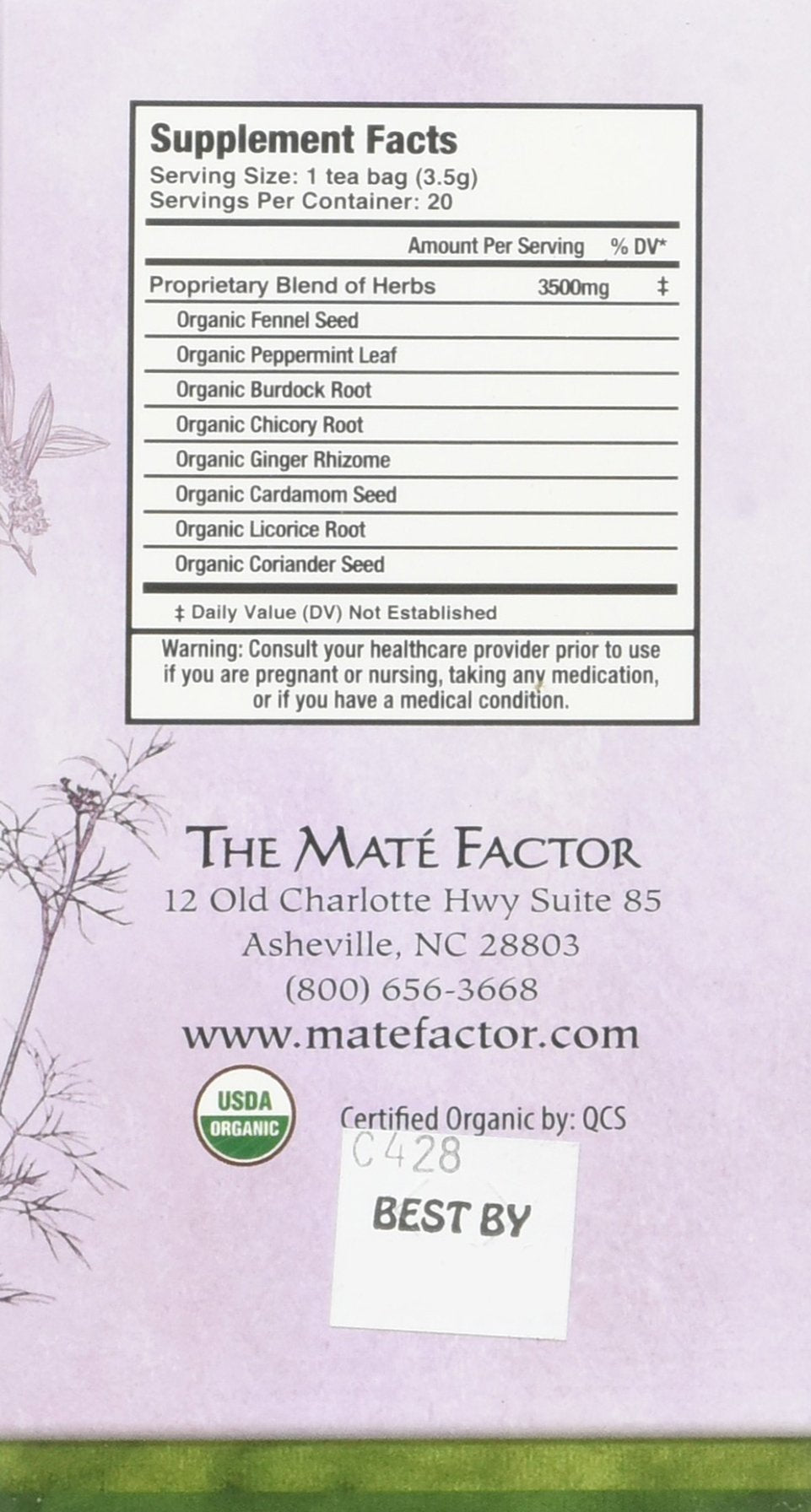 Maté Factor Mate Factor Functional Herbal Blends Tea With 20 Bag ' S