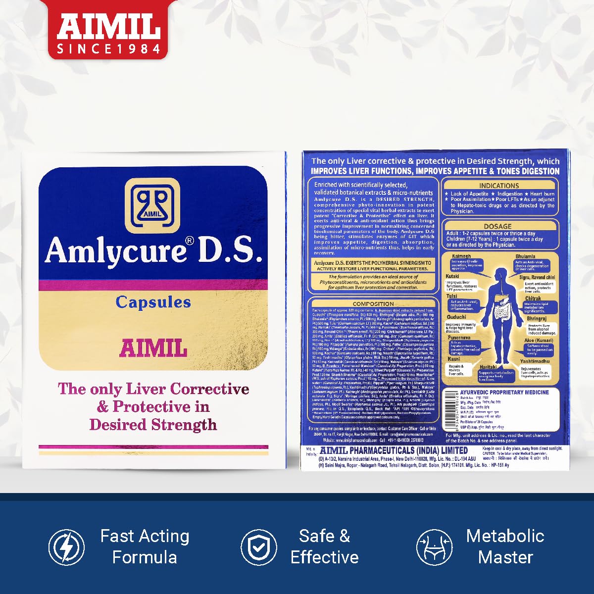 AIMIL amlyvcure D.S Liver Support Capsules - 40 Count - image 8