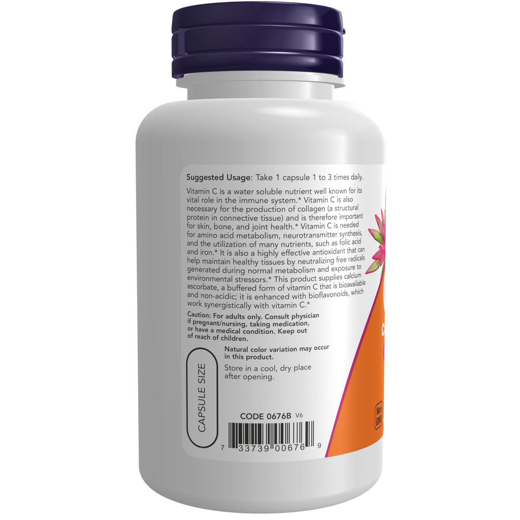 Now Supplements, Vitamin C-500 Calcium Ascorbate, Antioxidant