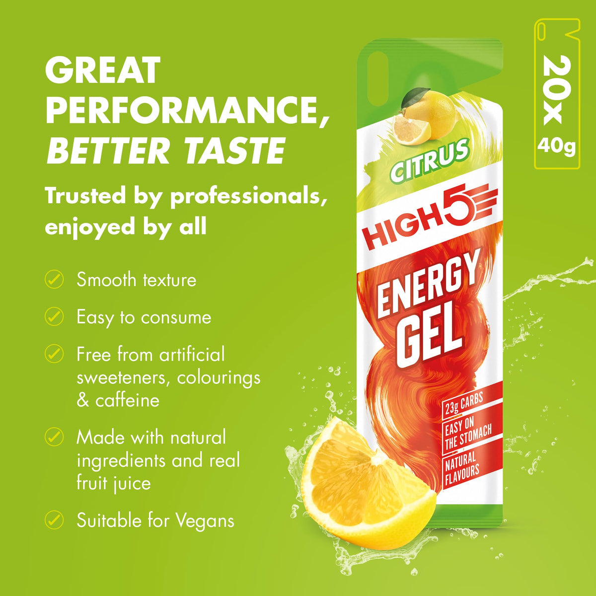 HIGH 5 HIGH5 Citrus Energy Gel - 20 Sachets - image 4