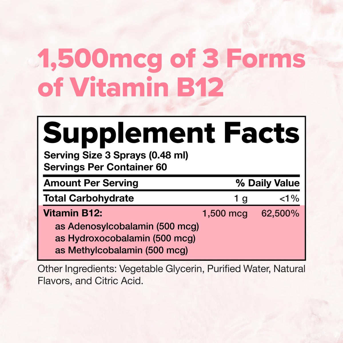 Complement Vegan Vitamin Triple B12 Liquid Spray 1500 mcg - 60 Servings - image 6