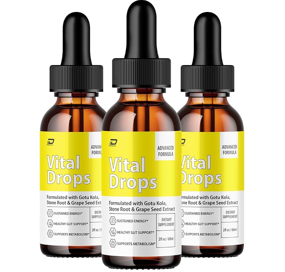 Indelo Vital Drops Advanced Formula Liquid Supplement - 3 Pack