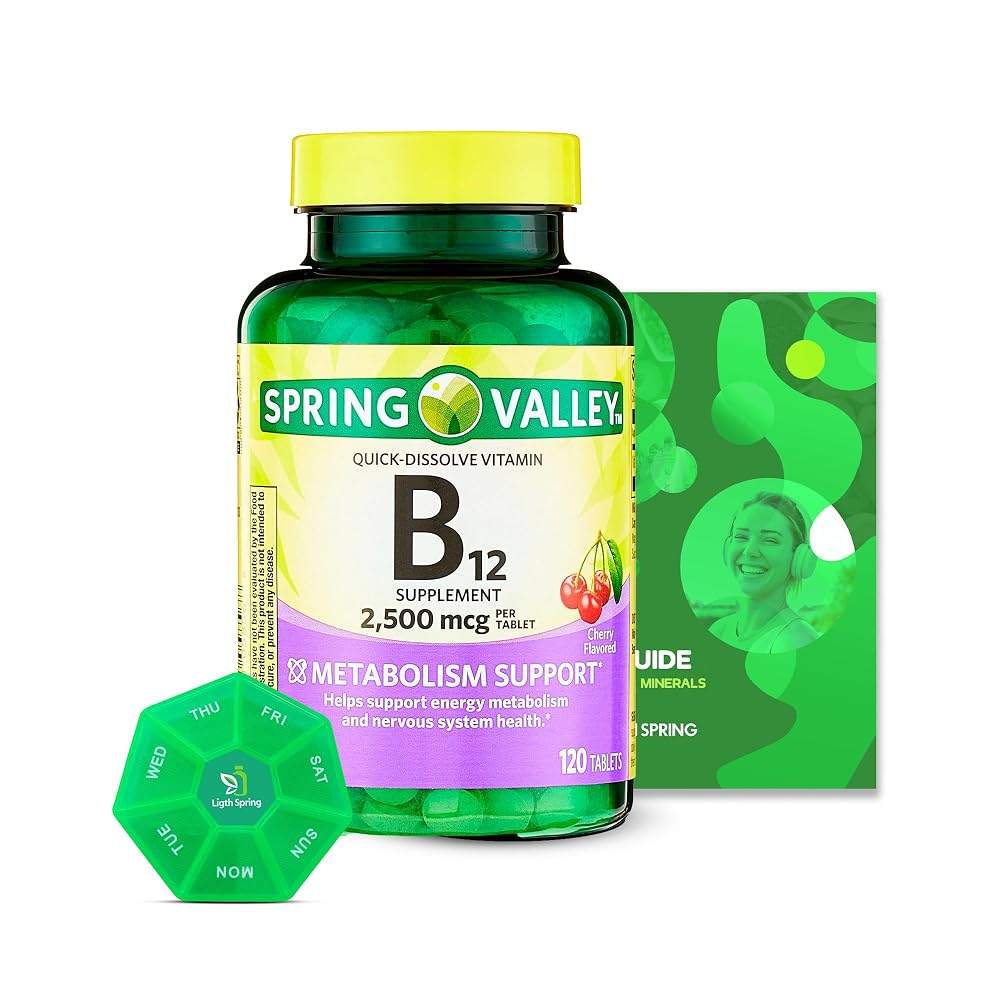 LightSpring Vitamin B12 2,500 mcg Cherry Flavor - 120 Tablets