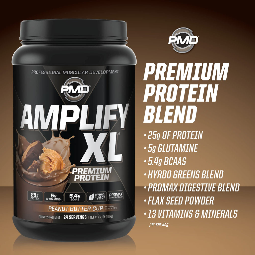 PMD Sports Amplify XL Whey Protein Hydro Greens Blend