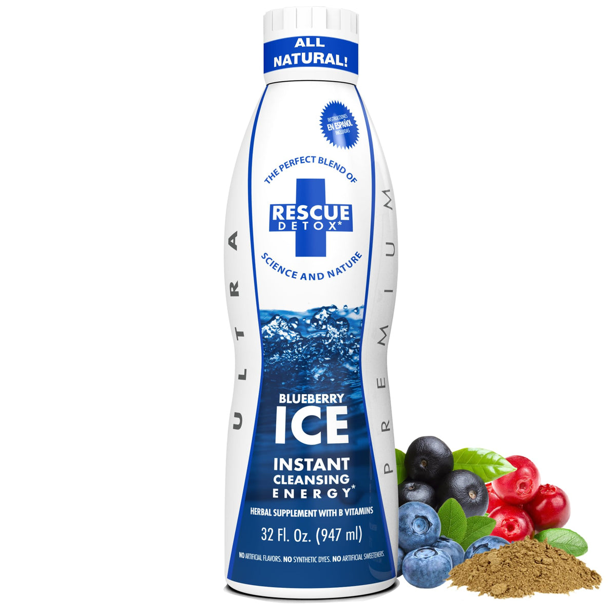 Rescue Detox ICE Maximum Strength Blueberry - 32 Fl Oz