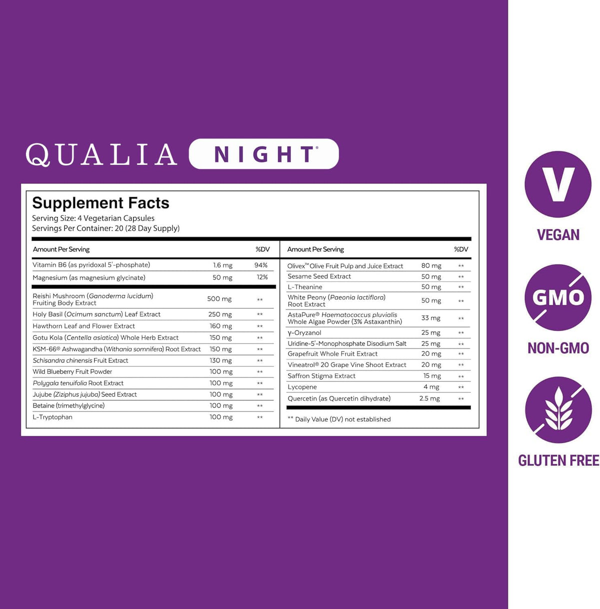 Qualia Life Sciences Qualia Night Sleep Aid - 80 Capsules - image 2