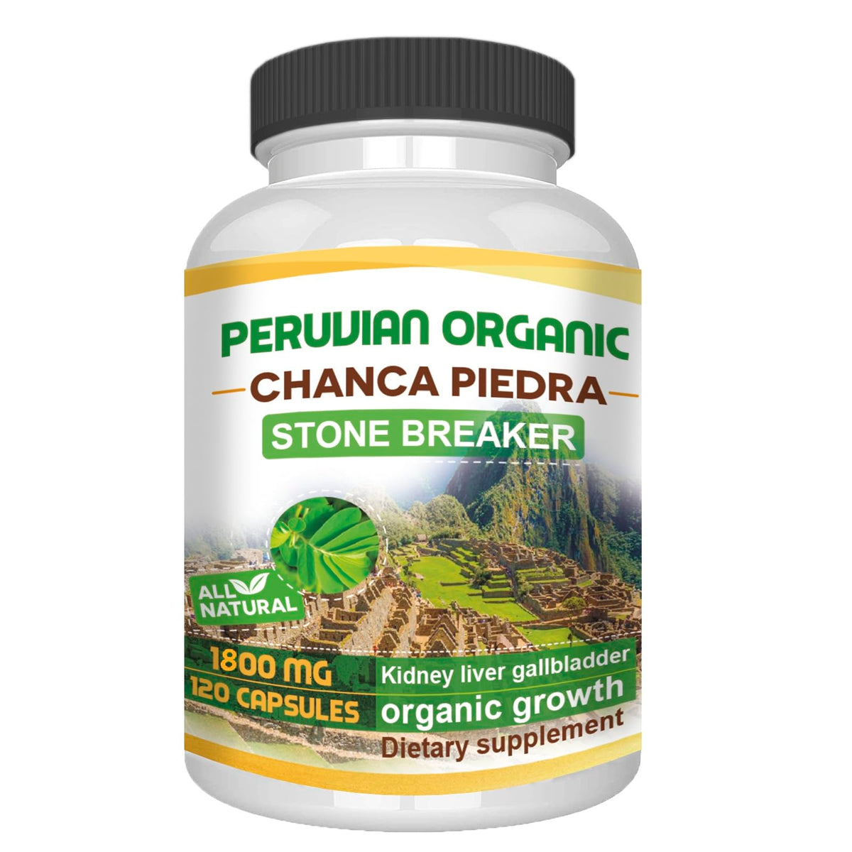VITAMISAN Organic Chancapiedra Kidney Stone Support - 120 Capsules