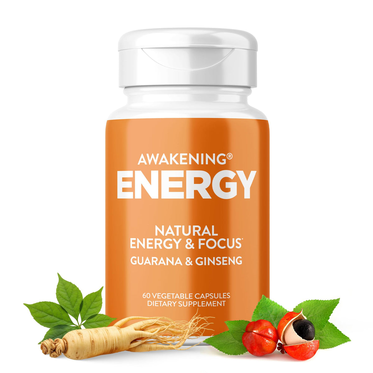 Oxygen Nutrition Awakening Natural Energy & Focus Supplement - 60 Capsules