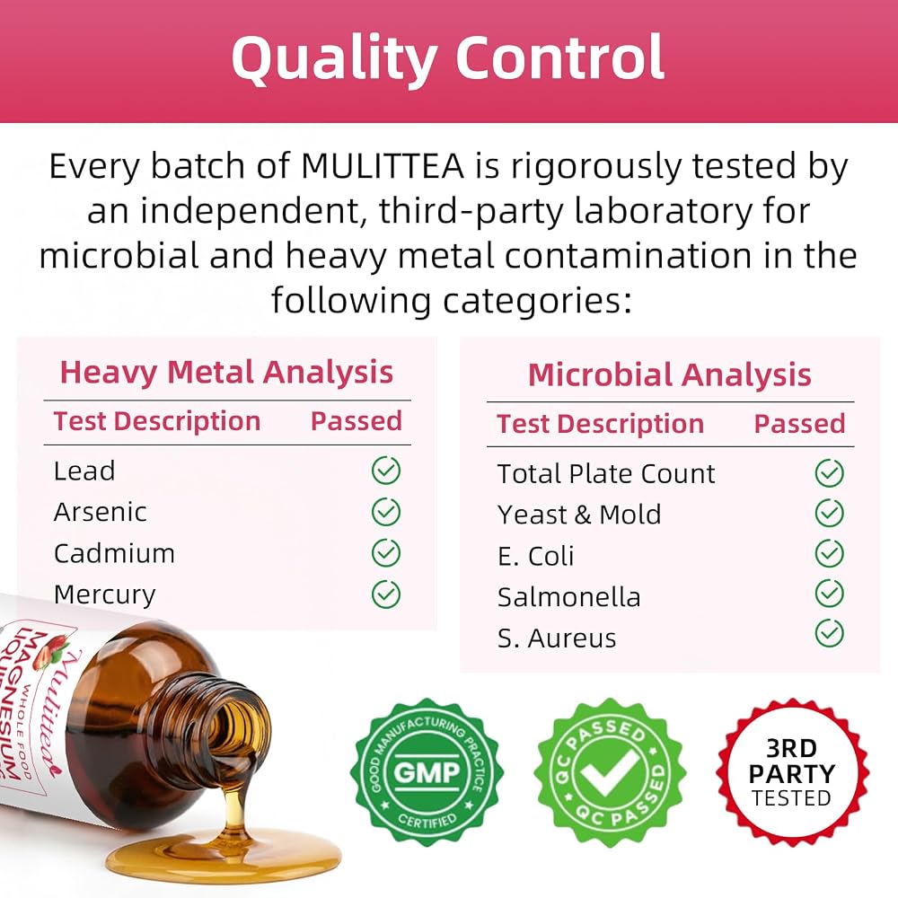 Mulittea Magnesium Glycinate Liquid for Sleep & Relaxation - 4 Fl Oz - image 6