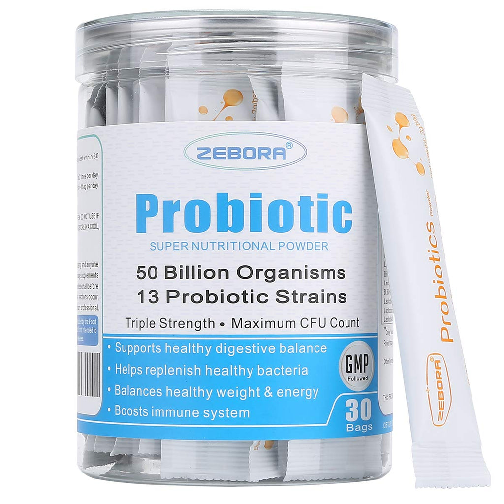 ZEBORA Probiotic Powder for Women and Kids - 30 Packets