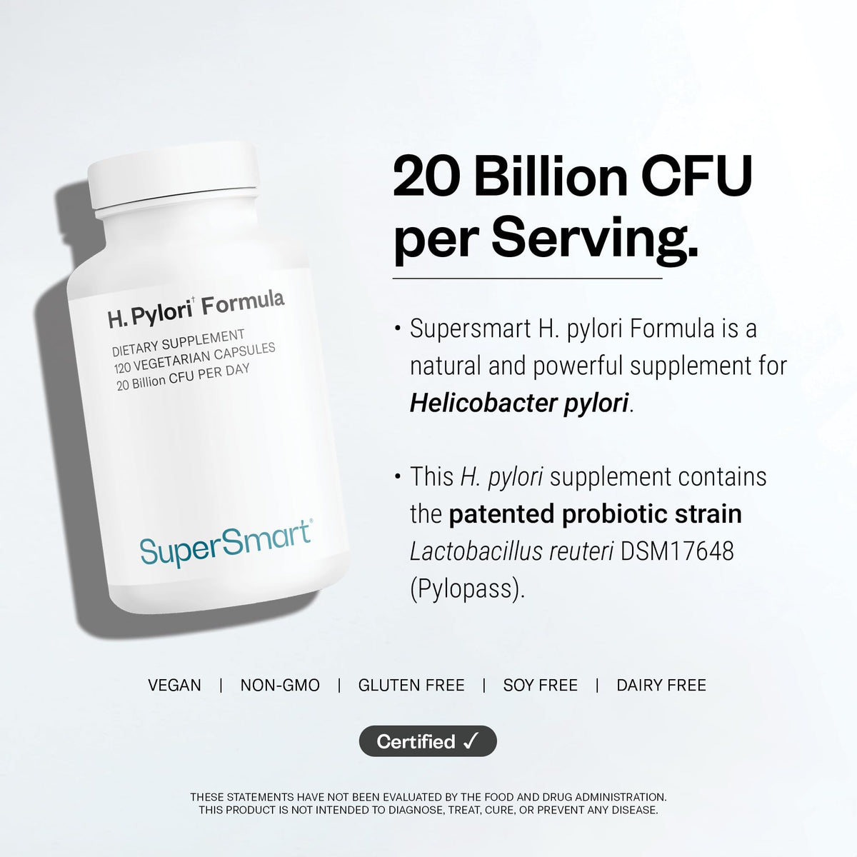 Supersmart H. Pylori Formula Probiotic Lactobacillus Reuteri - image 5