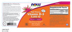 NOW Foods Vitamin D-3 5000 IU - 240 Softgels - image 2