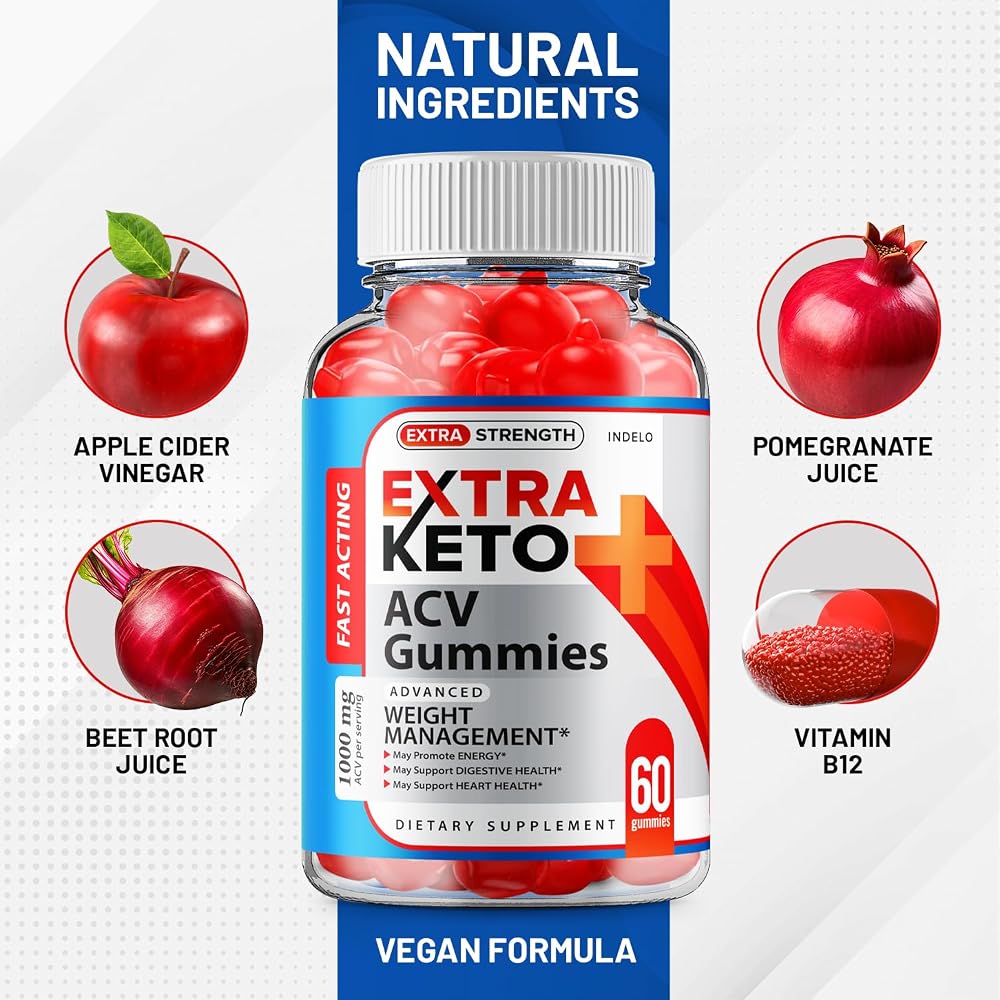 Indelo Extra Keto ACV Gummies Advanced Formula - 300 Gummies - image 6