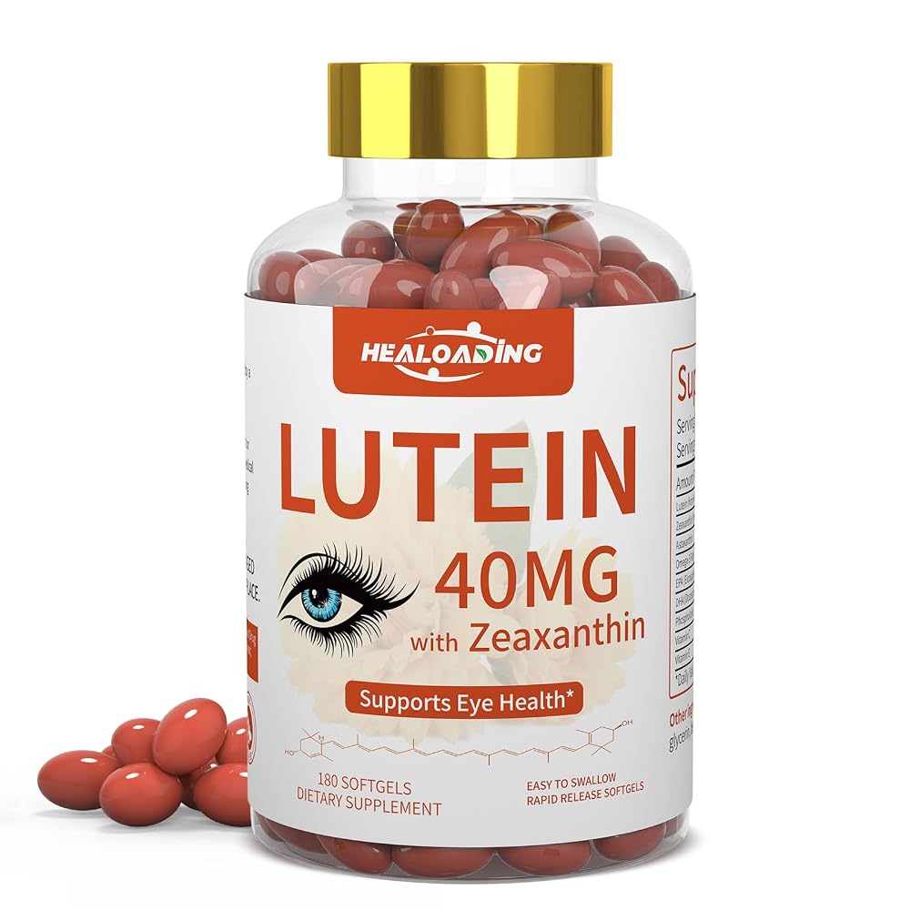 HEALOADING Lutein and Zeaxanthin Eye Vitamins - 180 Softgels