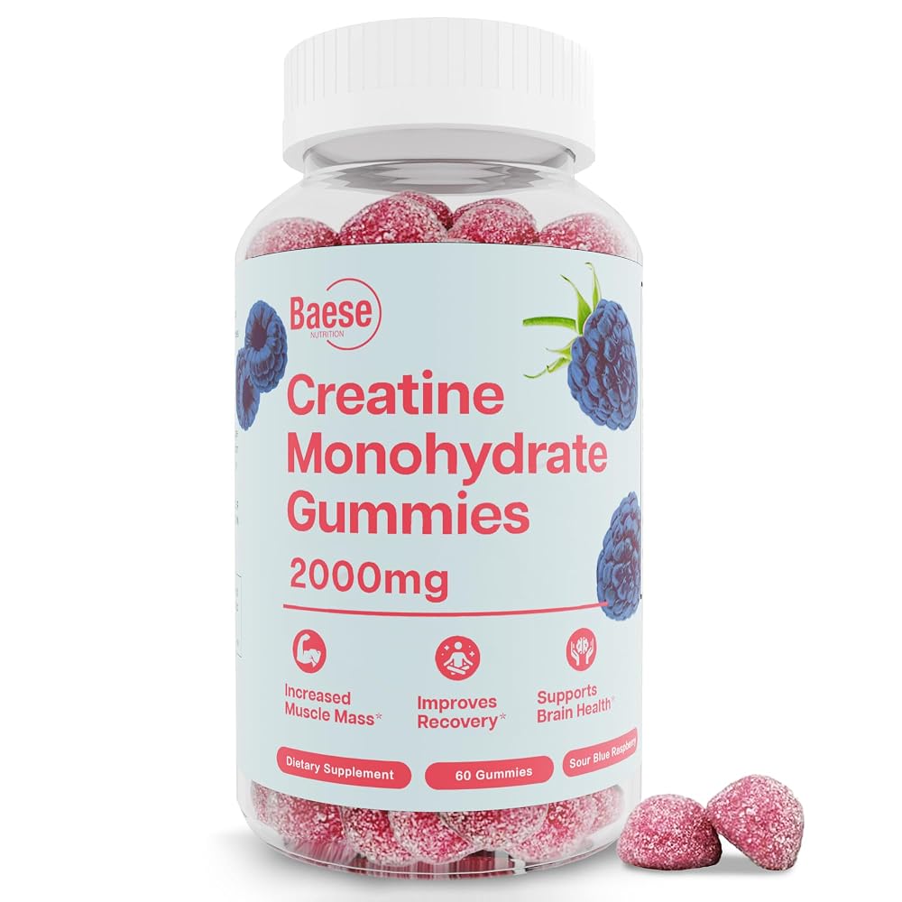 Baese Nutrition Creatine Monohydrate Gummies - 20 Count