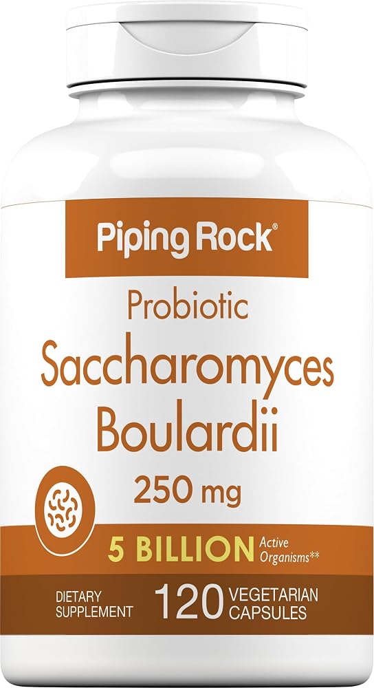 Piping Rock Saccharomyces Boulardii Probiotic 5 Billion CFU - 120 Capsules