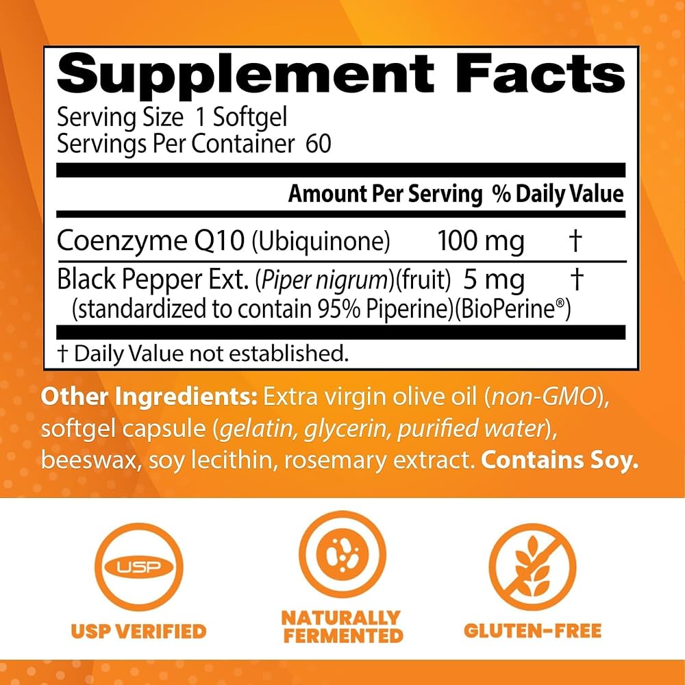 Doctor's BEST High Absorption CoQ10 with BioPerine - 60 Softgels - image 2