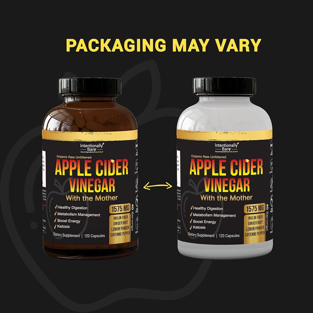 Intentionally Bare Apple Cider Vinegar Capsules - 120 Softgels - image 7