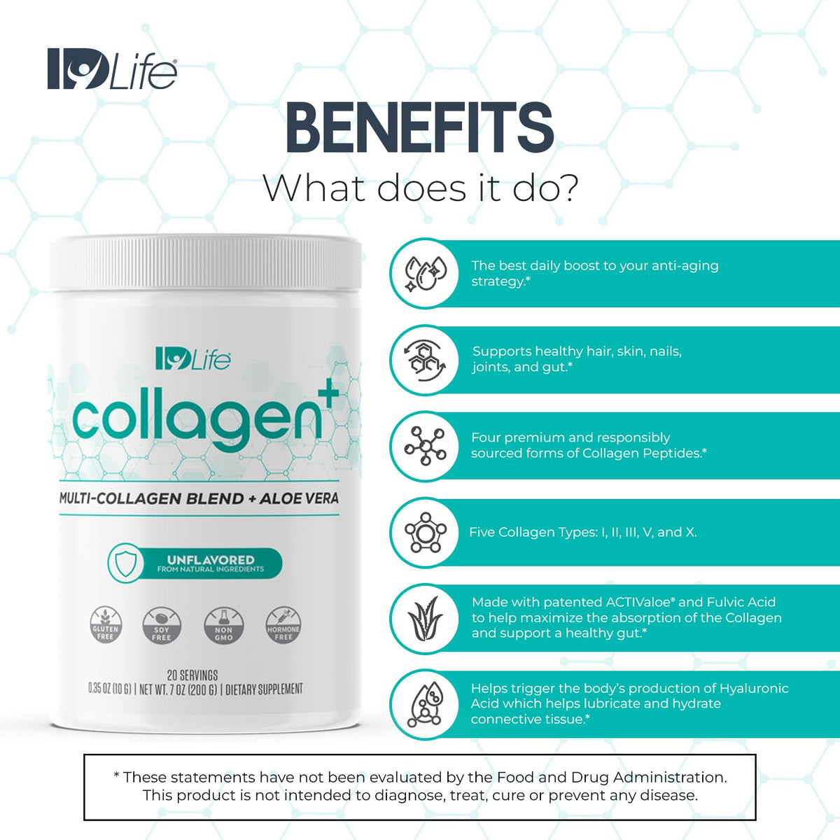 IDLife Collagen+ Powder for Skin & Joint Support - 20 Servings - image 4