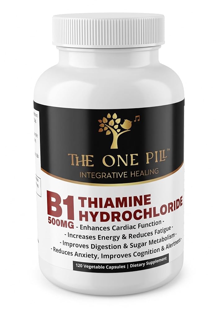 The One Pill Integrative Healing Vitamin B1 Thiamine 500mg - 120 Capsules
