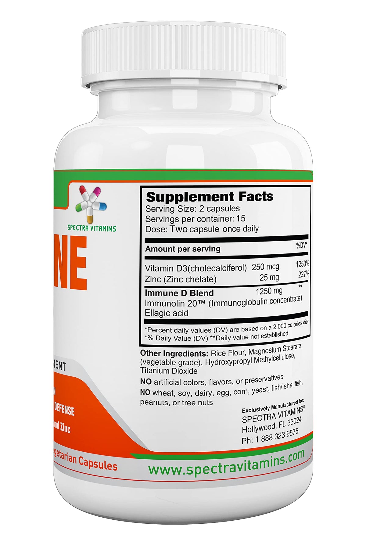 Spectra Vitamins Immune D Support with Vitamin D3 & Zinc - 30 Capsules - image 7