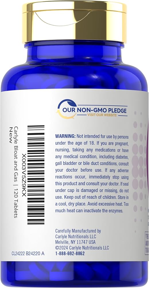 Carlyle Bloat & Gas Support - 120 Tablets - image 3