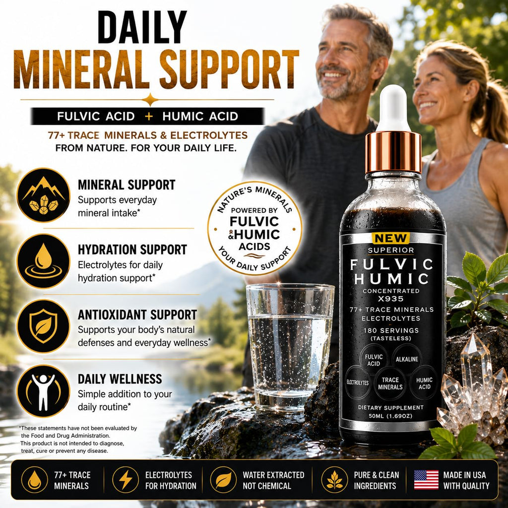 Superior Fulvic Humic X935 Mineral Drops 77+ Trace Minerals - 50 mL - image 4
