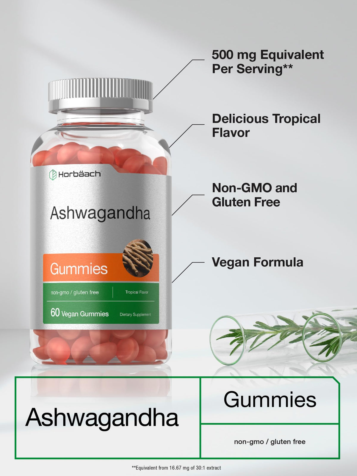 Horbäach Ashwagandha Gummies - 60 Chewable Gummies - image 4