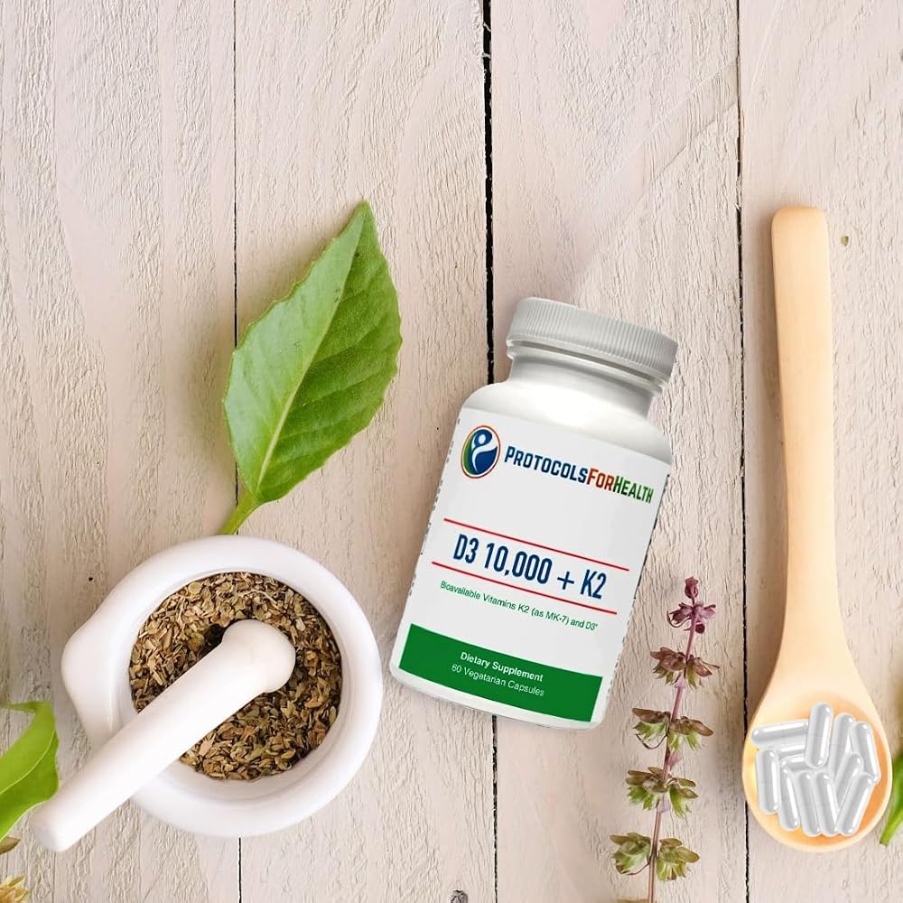 Protocols for Health D3 10,000 + K2 Bone Health - 60 Vegetarian Capsules - image 4
