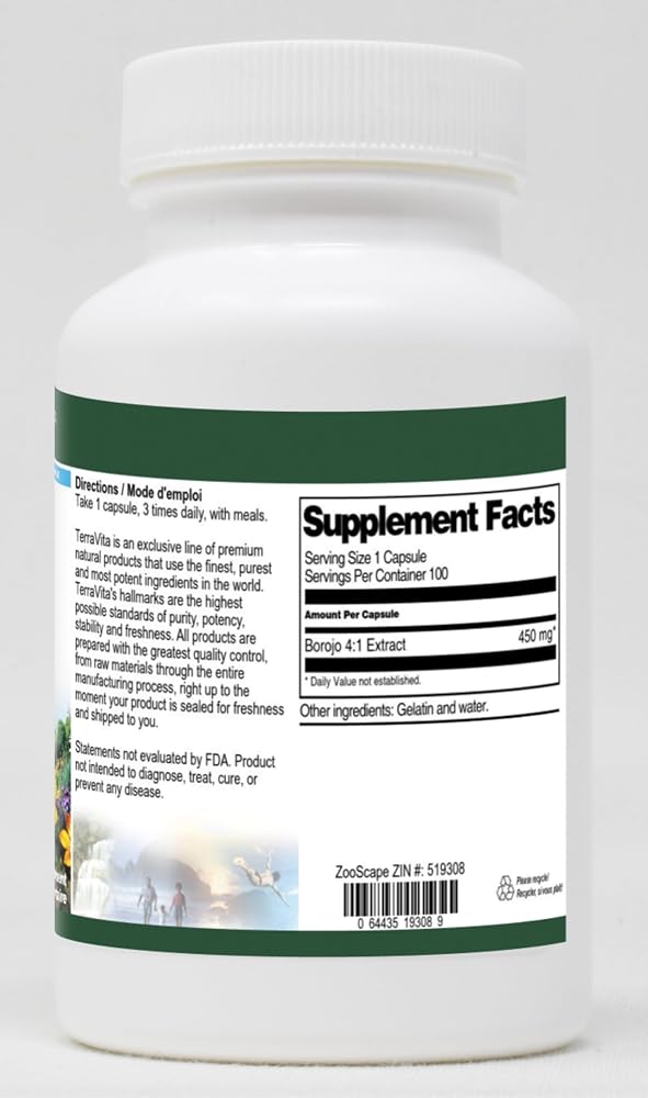 Terravita Borojo 4:1-450 mg (100 Capsules, ZIN: 519308) - image 2