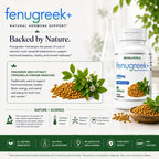 VH Nutrition Fenugreek+ 1400mg Capsules for Hormonal Balance - 60 Count - image 4