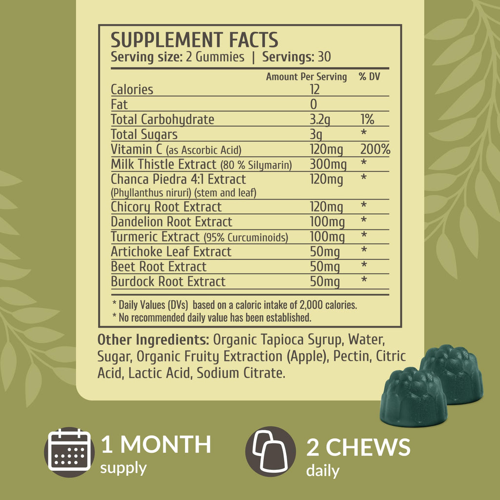 HERBAMAMA Liver Support Gummies Herbal Complex - 60 Gummies - image 3