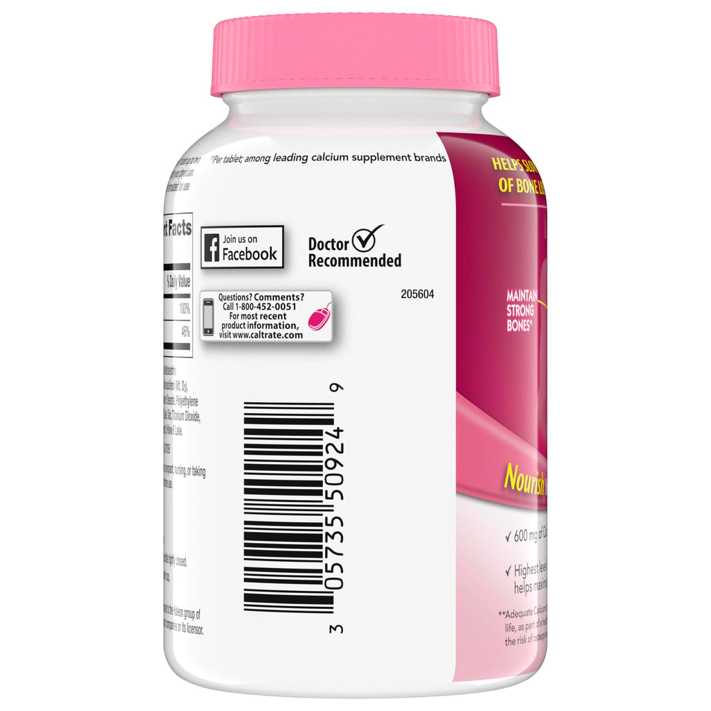 Caltrate 600 Plus D3 Calcium and Vitamin D Supplement - 120 Tablets - image 12