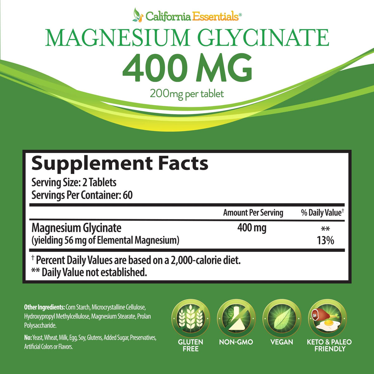 California Essentials Magnesium Glycinate 400 - Chelated