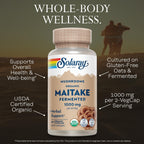 SOLARAY Organic Maitake 1000 mg Fermented - 60 Capsules - image 3