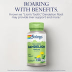 SOLARAY Dandelion Root Herbal Supplement - 100 Vegetarian Capsules - image 3