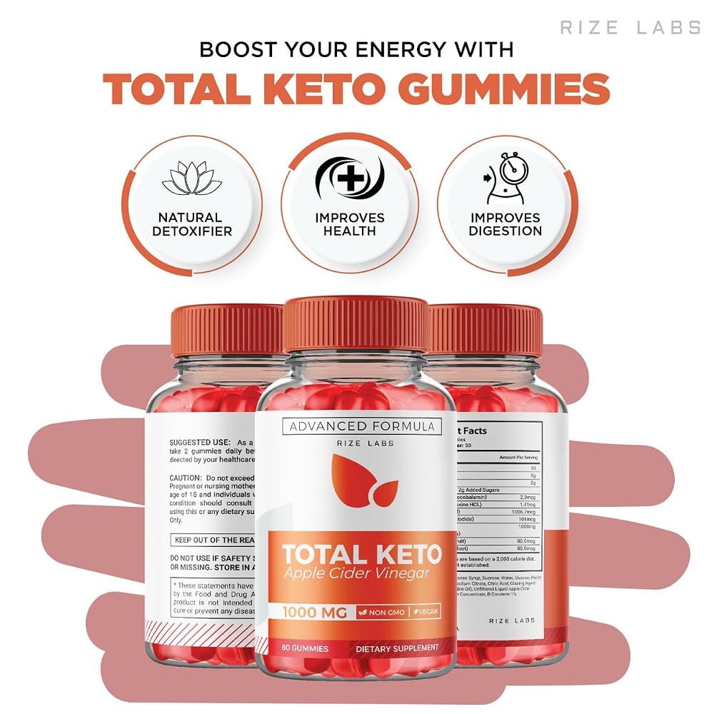rize labs Total Keto Apple Cider Vinegar Gummies - 60 Gummies - image 3