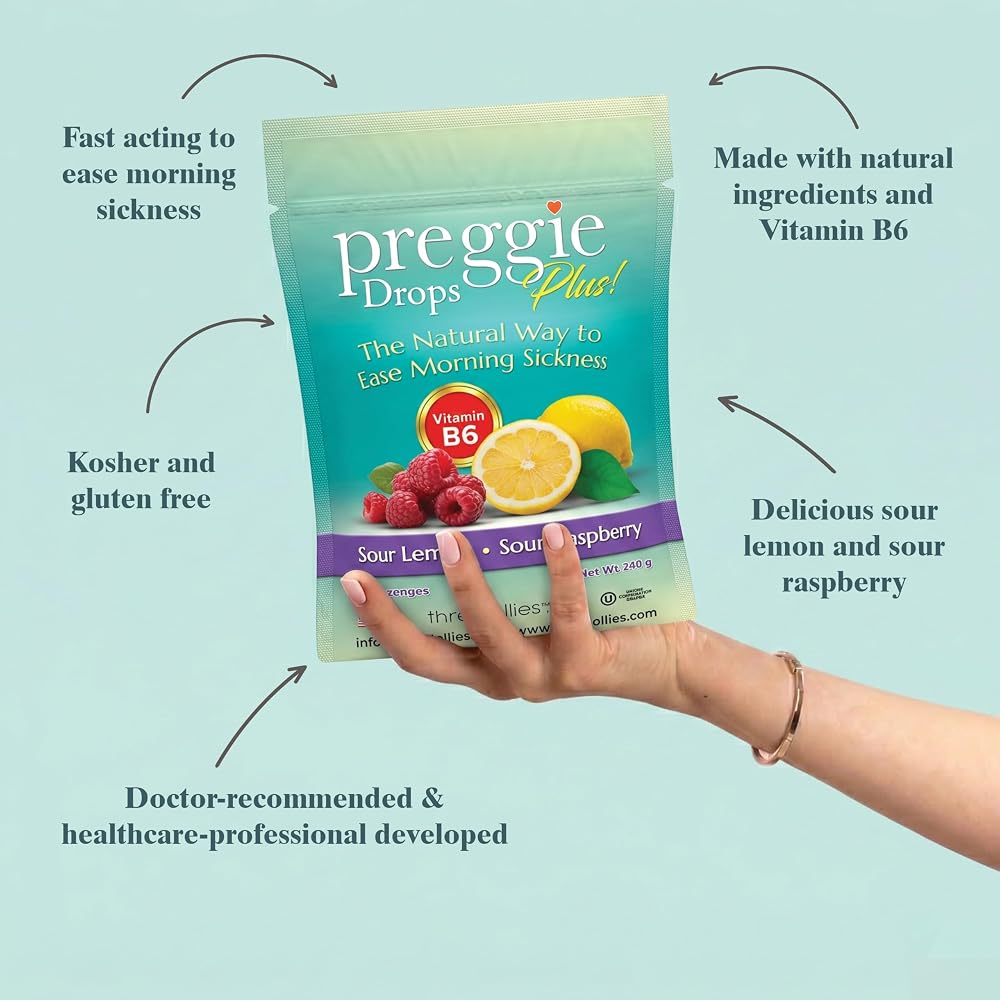 Preggie Pop Drops Plus Nausea Lozenges with Vitamin B6 - 48 Lozenges - image 3