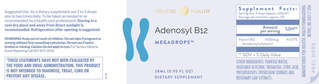 Holistic Health Adenosyl B12 MegaDrops - 0.5 FL oz - image 3