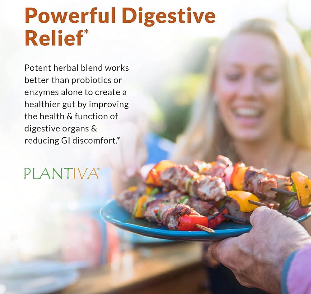 Plantiva Digestiv Multi-Enzyme Digestive Support - 60 Capsules - image 3