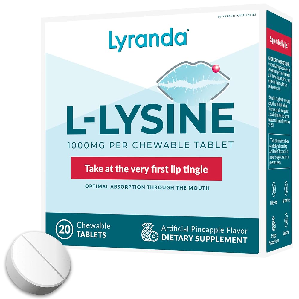 Lyranda L-Lysine 1000 mg Chewable Tablets - 20 Count
