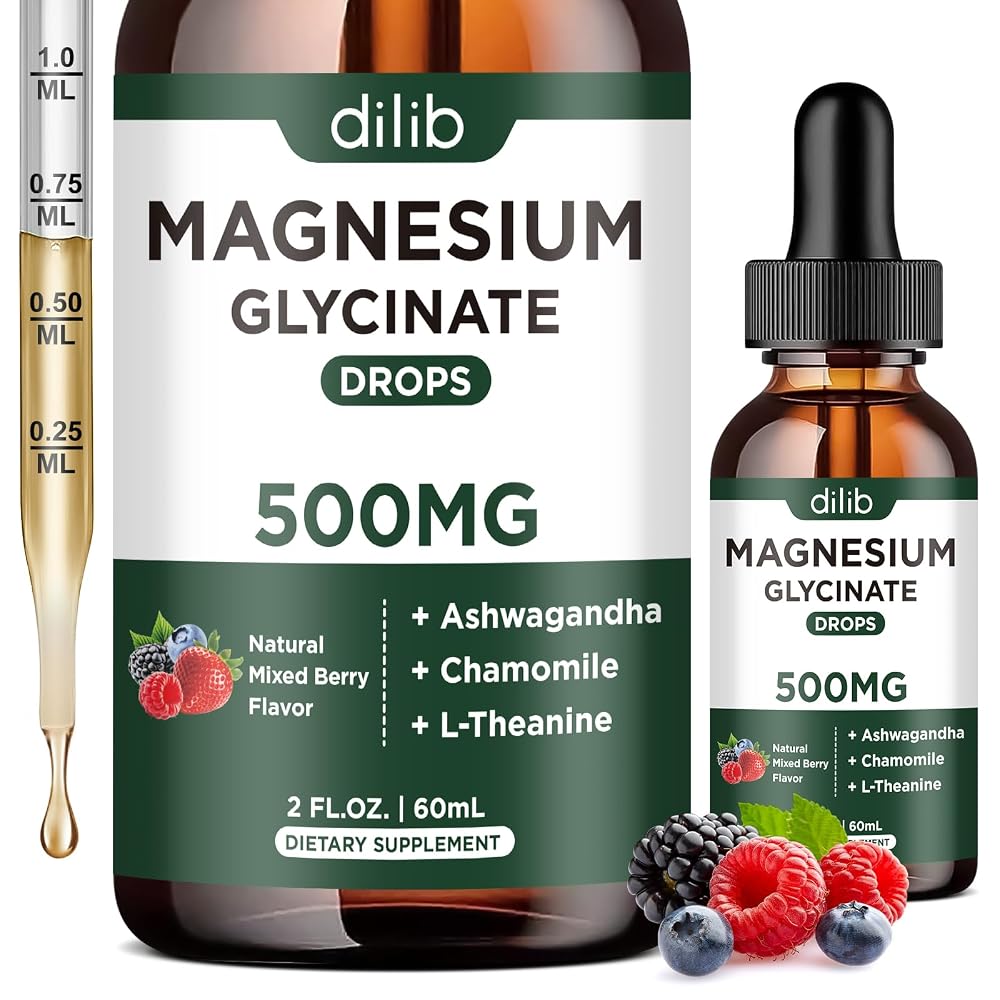 dilib Magnesium Glycinate Supplement, Magnesium Liquid Drops