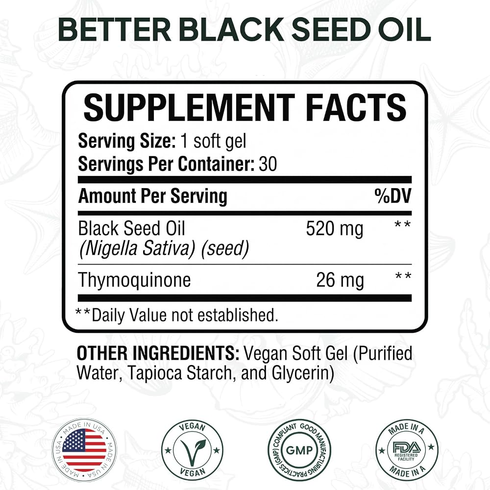 Organics Ocean Better Black Seed Oil Cold Pressed - Pure Nigella